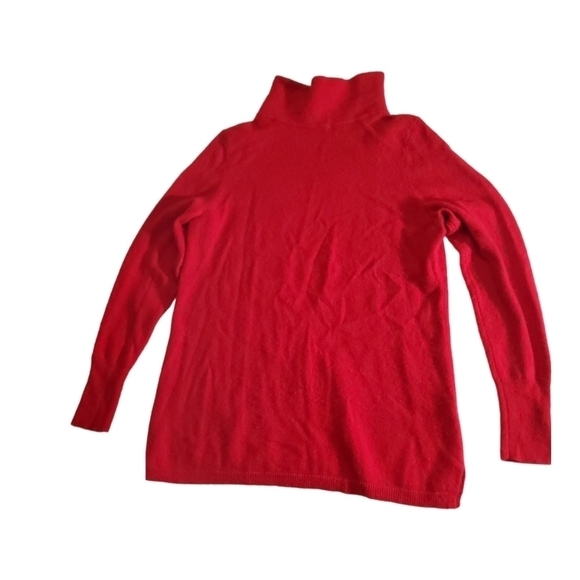 Talbots Red Cashmere Sweater Petite - Picture 2 of 10
